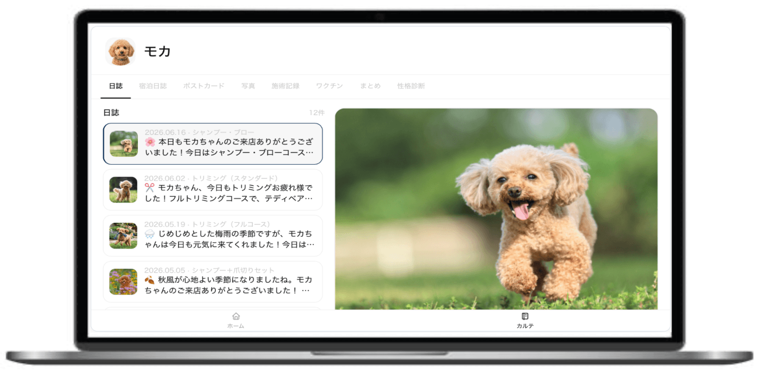 日誌・ポストカード生成画面